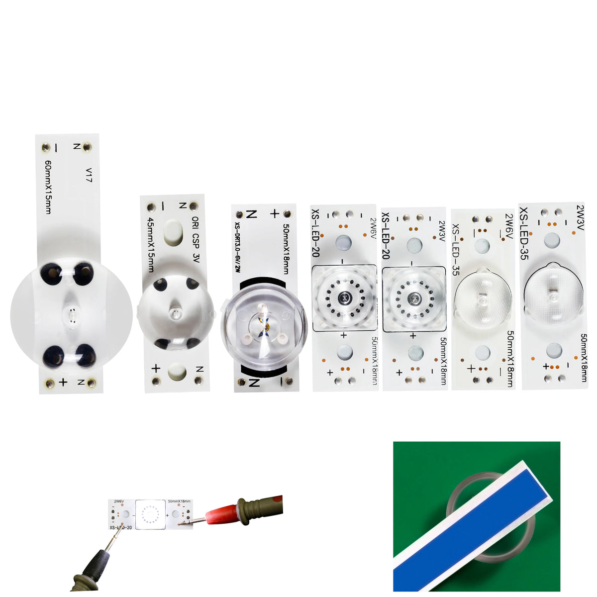 ampoules led blancs modernes 2w 3v 2w 6v xs led 20 xs led 35