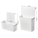 paniers rangement blancs perforés adhésifs modernes petits grands salle bain cuisine