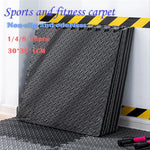 tapis fitness noir texture géométrique antidérapant imperméable moderne 30cm 30cm