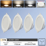 spots led encastrables blancs modernes 120° clips fixation 100lm/w 10w 24w 2.5c 8c