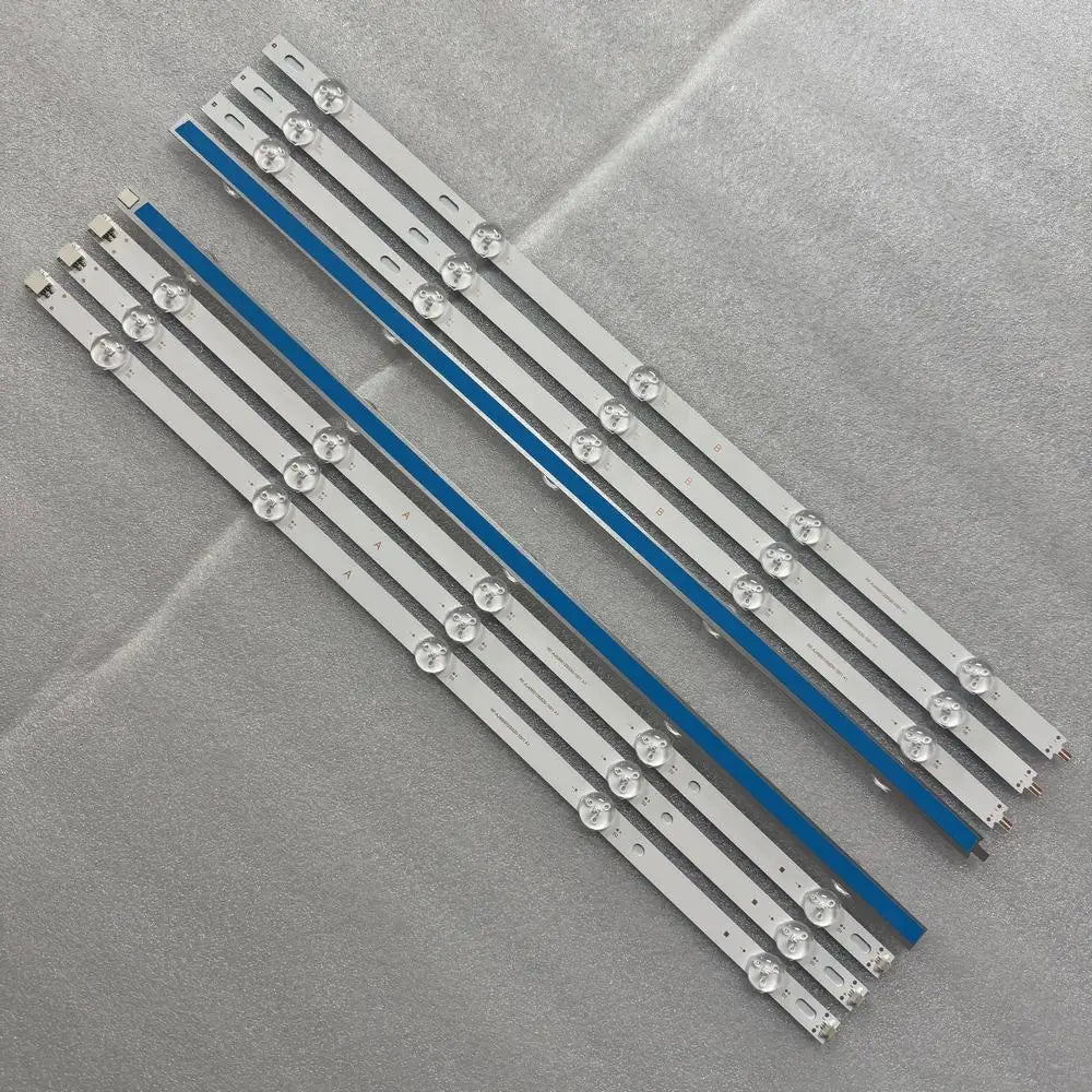 bande lumineuse led blanc bleu connecteurs électriques moderne 90mm fixations aluminium sans câble