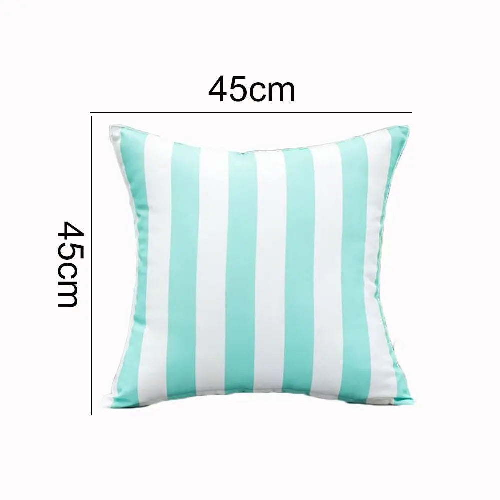housse coussin extérieur imperméable polyester coton moderne rayées beige gris noir rouge jaune vert