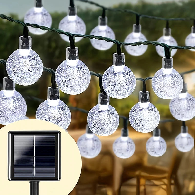 guirlande lumineuse solaire translucides blanc jaune multicolore moderne extérieure led piquet fixe jardin