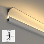 profilé aluminium led cornière éclairage linéaire cuisine salon plinthe moderne blanc noir