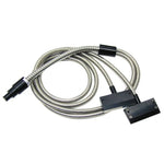 câble flexible tissé strié moderne adhésif noir gris métallisé opaque minimaliste