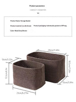 paniers rangement tissés marron gris fruits serviettes moderne minimaliste nordique pliables utilisation multiple