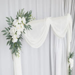 bouquet artificiel blanc vert décoration intérieure fleurs feuilles classique soie maison festive