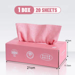 serviettes microfibre gris vert rose boîte 60 pièces nettoyage moderne cuisine maison