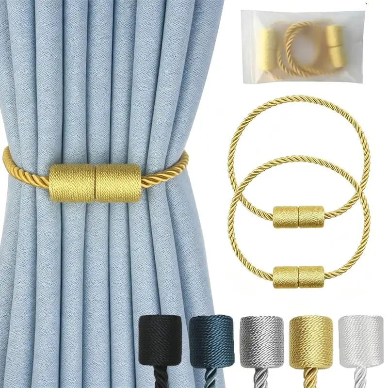boucles rideau magnétiques or vis torsadées corde moderne fixations accessoires fenêtresextérieur