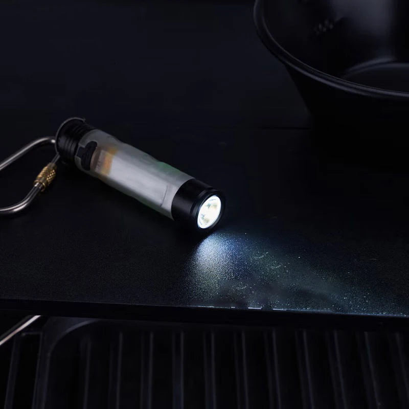 lampe poche portable clipser chapeau rechargeable noir transparent moderne minimaliste