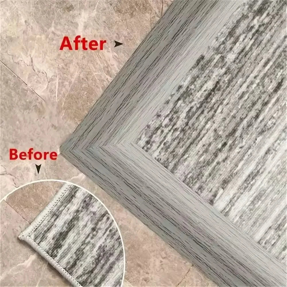 tapis adhésif bordure ornée gris blanc beige classique vintage résistant intérieurextérieur