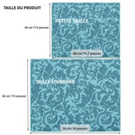 tapis cuisine absorbant rapide floral moderne polyestère bleu clair gris marron