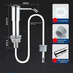 distributeur savon liquide chrome moderne fixations vis sans piece inclusion