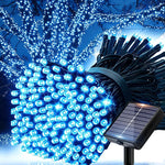 guirlande lumineuse solaire extérieur blanc chaud led jardin terrasse décoration cour mariage étanche piquet