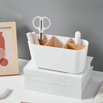 organisateur vanity bois blanc noir rangement brosses électriques tubes dentifrice minimaliste moderne