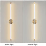lampe murale moderne transparente dorée 120cm 100cm 80cm 60cm fixée mur led 3000k 4500k