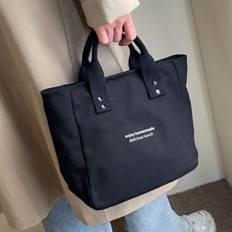 sac main femme noir beige polyester toile détachable moderne casual