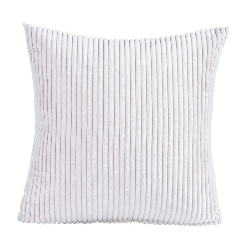housse coussin carré peluche rayées moderne blanc bleu rouge vert gris rose