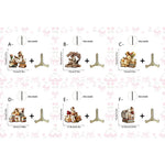 figurines bois fille lecture supports livres fleurs vases tulipes lavande théière bougiesDecorationChampetreSpirituelle
