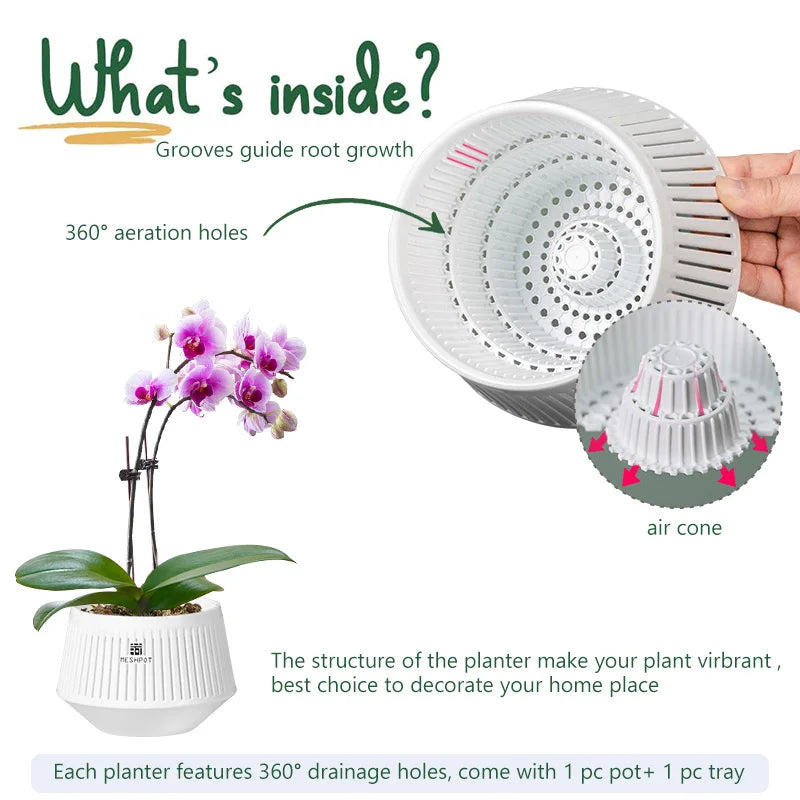 Cache-pot moderne noir pour plantes d'intérieur