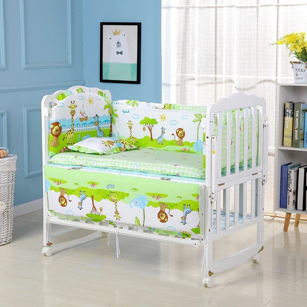 ensemble literie bébé animaux compagnie motifs doux coton polychrome protections matelas draps