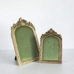 porte bijoux velours vert cadre doré classique colliers bracelets boucles d'oreilles bagues pendentifs vintage