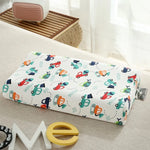 oreiller enfant latex coton motif voitures ours points anti apnée confortable quatre saisons