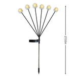 guirlande lumineuse solaire pissenlit blanc moderne extérieur ip65 inoxydable piquet jardin festive