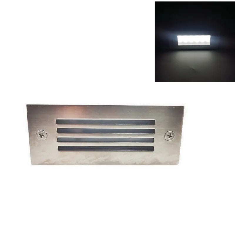 lampe sol argenté bleu rayures horizontales moderne résistante l'eau 110 240V LED 75mm