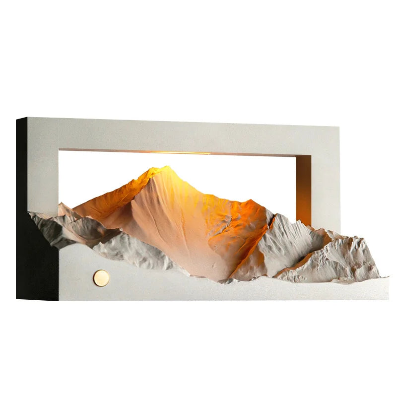 Décoration chambre avec lampe montagne