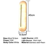lampe murale moderne led blanc marbre hydrofuge 45cm 12w 2000lm salon chambre