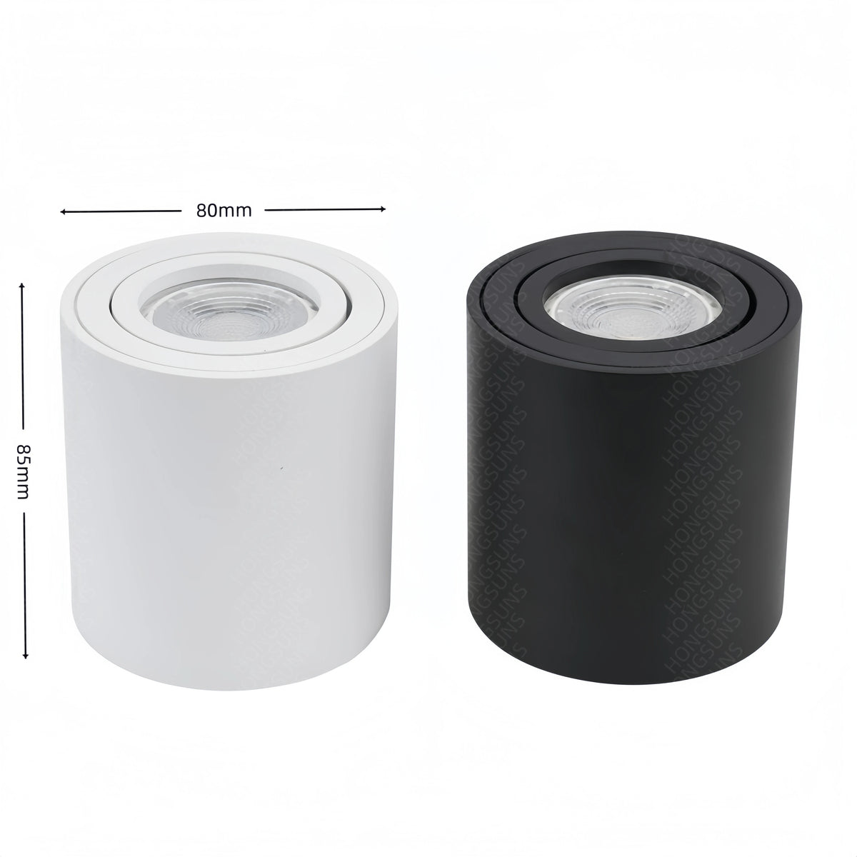 Spot LED GU10 6000K 4000K 3000K Blanc Noir 85mm Moderne Texture Fine