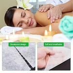 serviettes massage jetables blanches non tissées taille 53x70cm pack 50 rouleau moderne