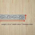 bordure décorative adhésive plastique motifs floraux classique orné blanc beige marronclairOpaque