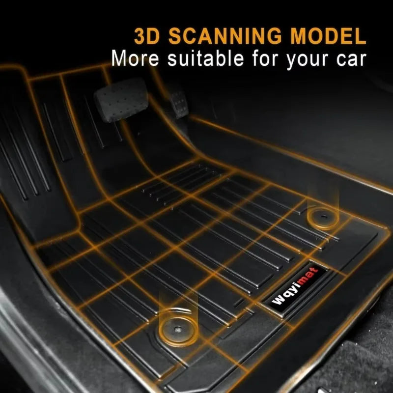 tapis sol voiture noir rayures horizontales moderne conducteur passager deuxième rangée
