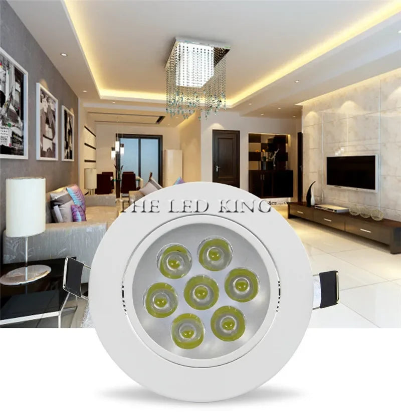 Spot LED argenté moderne 10W 14W dimmable aluminium certifié FCC RoHS