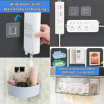crochet mural adhésif transparent moderne blanc support rangement multiple salle bains chambre cuisine
