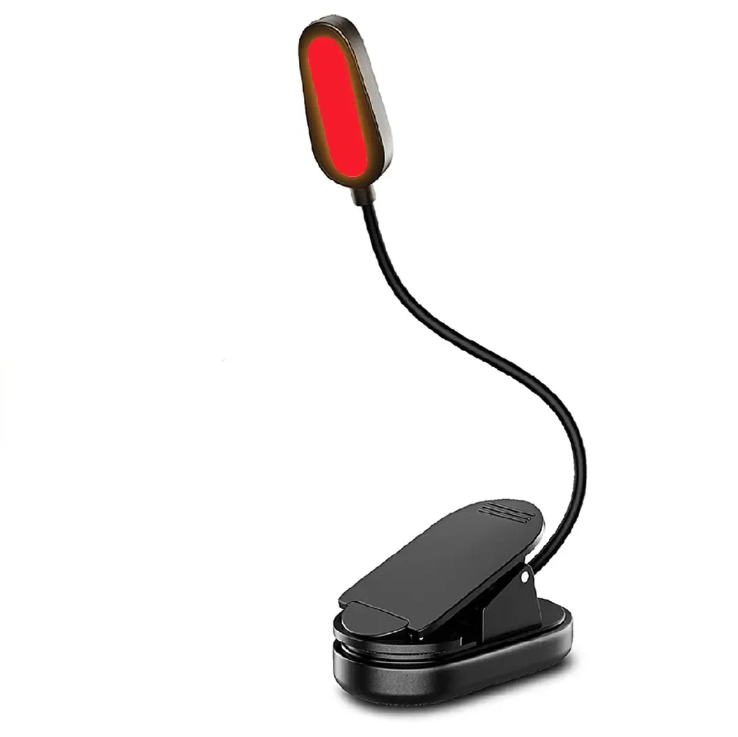 veilleuse lampe lecture nocturne rechargeable led bloque lumière bleue clip usb type noir moderne