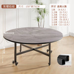 table manger ronde pliante bois marron plateau tournant six chaises modernes