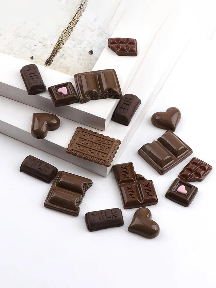 chocolat miniature deco biscuit cabochon flatback bricolage maisonpoupée ornement japonais noel