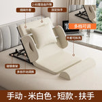 lit pliant moderne gris toile lin coussin oreiller support tablette