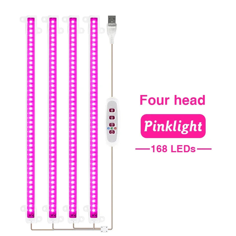 lampe led culture végétale usb alimentée 5v variateur sans fil blanc rose bleu moderne