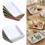 assiettes modernes opaques multicolores plateaux rangement respectueux l'environnement uni grandes tailles variées