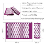 tapis massage acupression points blancs violet coussin cervical moderne ergonomique adhésif yoga fitness