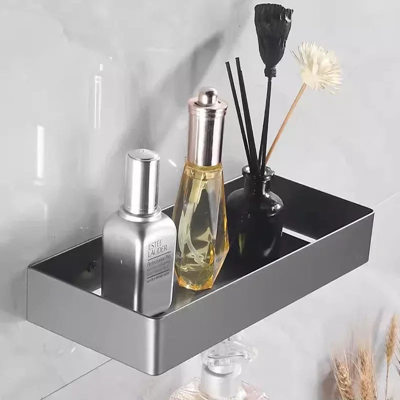 étagères murales salle bain acier inoxydable moderne adhésif bouteilles cosmétiques bouteilles condiments cuillères brosse