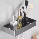 étagères murales salle bain acier inoxydable moderne adhésif bouteilles cosmétiques bouteilles condiments cuillères brosse