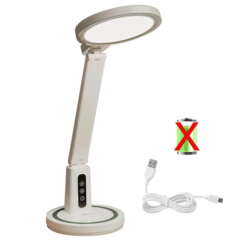 lampe rechargeable led horloge numerique blanc gris lecture étude