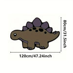 tapis vert foncé violet motif dinosaure écailles salle bain intérieur maison décoration enfantin