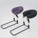 coussin tête réglable lit massage simili cuir noir violet moderne minimaliste structure métallique télescopique