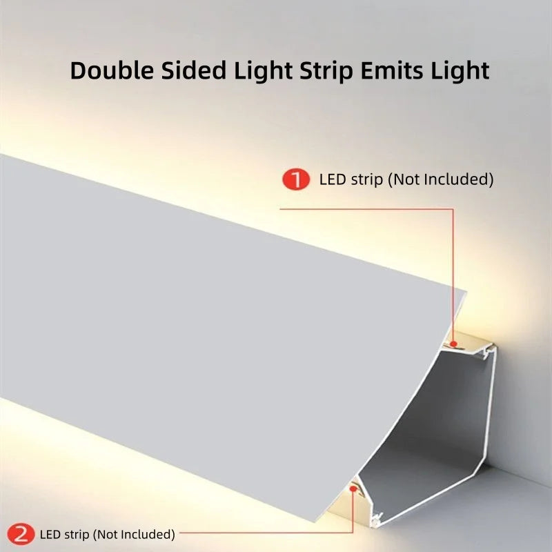 lampe murale moderne blanc plat lisse surface montée éclairage intérieur led aluminium